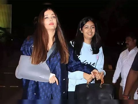 Aishwarya's hand catches attention as she boards Cannes flight with daughter