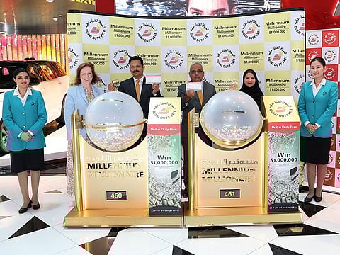 Dubai British and Indian nationals win $1million each in the latest Free Millennium Millionaire and Finest Surprise draw on Thursday