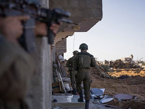 Israeli soldiers during military operations in the Gaza Strip on May 14, 2024.