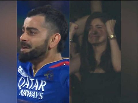 The match witnessed a heartwarming moment as RCB's former skipper Virat Kohli and his wife, actor Anushka Sharma, were overwhelmed with emotions following the team's crucial win at the M Chinnaswamy Stadium in Bengaluru on Saturday.