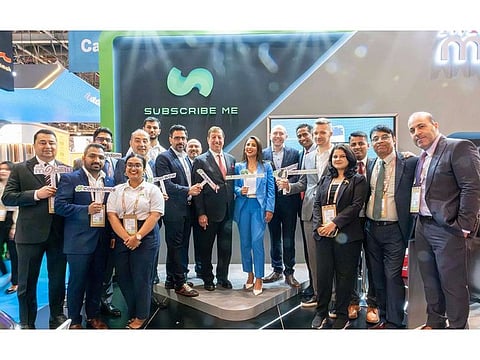 SUBSCRIBE ME Team celebrating its first anniversary at Arabian Travel Market 2024