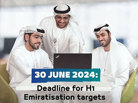 The UAE Ministry of Human Resources and Emiratisation (MoHRE) has called on companies to ensure they maintain the growth they achieved in Emiratisation targets until June 30, 2024.