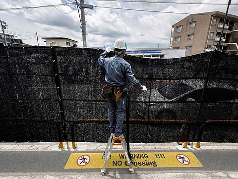 The barrier was put up a week ago in a popular photo spot in Fujikawaguchiko town.