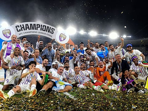 Al Ain Club celebrate their Asian Champions League victory