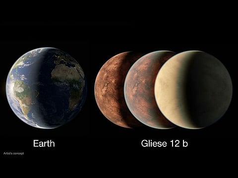 Astronomers said this intriguing planet, called Gliese 12 b, orbits a small star about 40 light-years away in the constellation Pisces. The star, a cool red dwarf, is approximately 27% the size of our Sun and has 60% of its temperature. This makes it a theoretically habitable “exoplanet”.