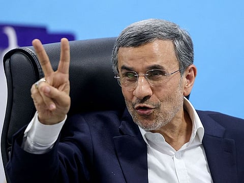 Former Iranian president Mahmoud Ahmadinejad.