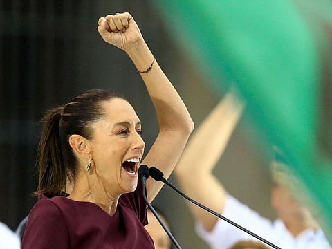 Presidential candidate of the ruling MORENA party Claudia Sheinbaum