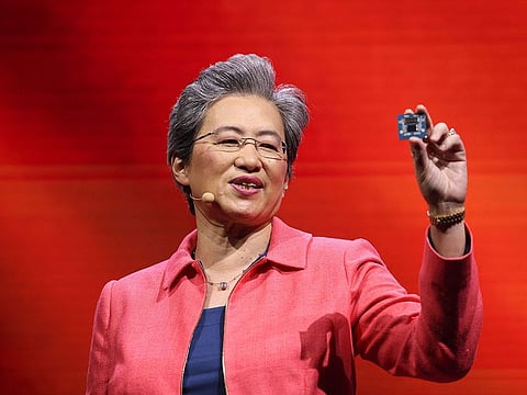 Lisa Su, chairwoman and CEO of Advanced Micro Devices (AMD), delivers the opening keynote speech at Computex 2024.