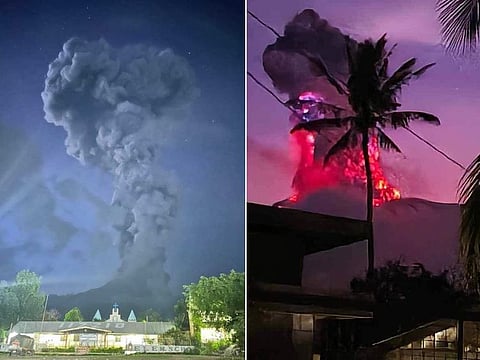 Kanlaon volcano in central Philippines erupted early evening on Monday, June 3, 2024.
