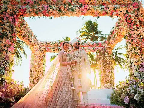 Rakul Preet Singh wore an exquisitely designed Tarun Tahiliani lehenga for her dream wedding to actor and producer Jackky Bhagnani on February 21 this year, in Goa, India