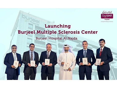 Members of the Senior management and the medical team during the launching ceremony of the Multiple Sclerosis Clinic at Burjeel Hospital, Abu Dhabi