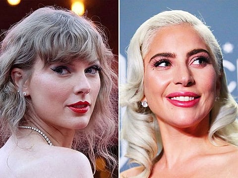 Taylor Swift (L) and Lady Gaga (R).