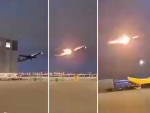 A video circulating on social media shows flames coming from Air Canada Flight AC872 aircraft's right-hand engine.