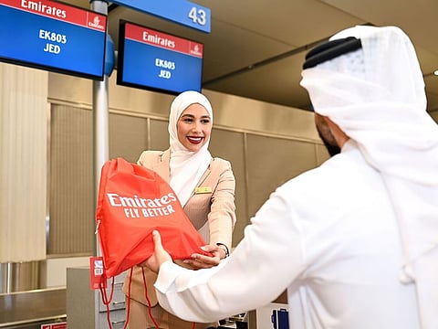 Hajj pilgrims on the official UAE flight to receive special gifts.