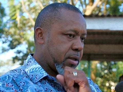 Malawi's Vice President Saulos Klaus Chilima arrives at a polling station in Lilongwe, Malawi May 21, 2019 in this still image obtained from REUTERS TV video.