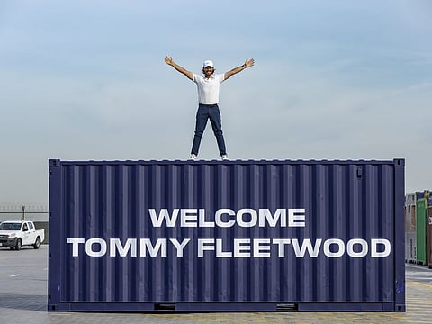 Tommy Fleetwood at Jebel Ali Port