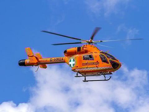 The air ambulance service aims to ensure the safety and well-being of pilgrims as it enables quick response to medical emergencies, providing specialised care and transporting patients to advanced health facilities efficiently. Illustrative image.