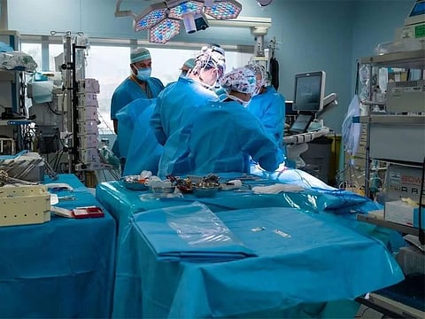 The medical team intervened by drilling a hole in her skull and inserting a drainage tube to relieve pressure on her brain.