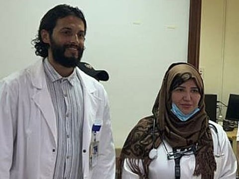 Dr. Al Anzi (right) with her colleague.