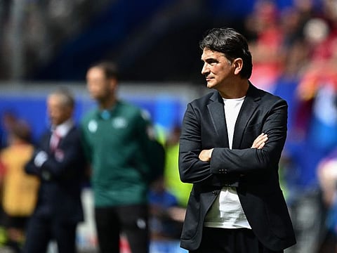 Croatia's head coach Zlatko Dalic looks on during the Uefa Euro 2024 Group B match against Albania. The draw has put the Croats under tremendous pressure.