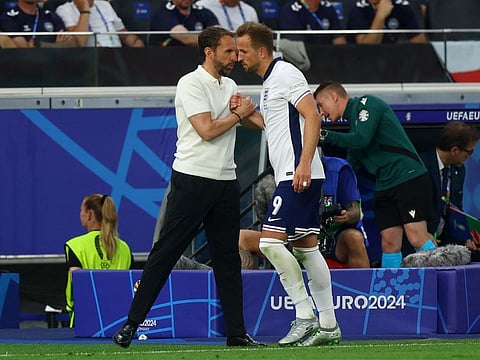 Harry Kane was taken off against Denmark