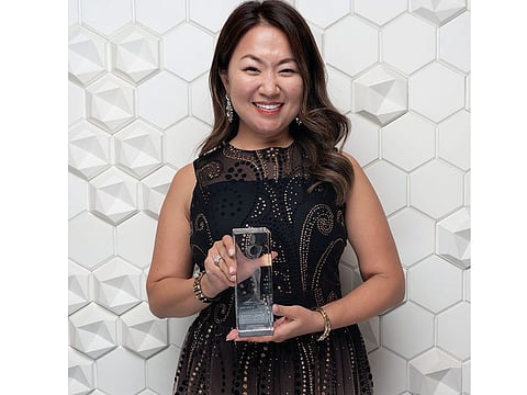 Ryoko Kuwata with her Excellence in Business – Best in Holistic Wellbeing