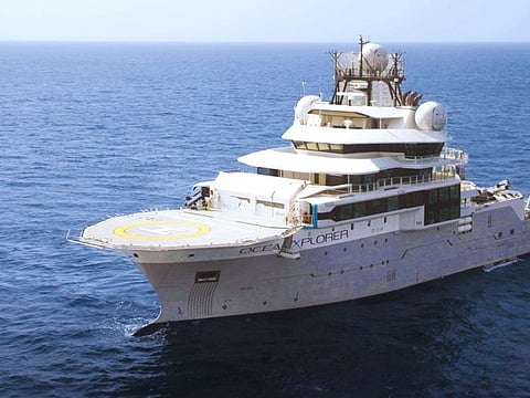 OceanXplorer - which EAD described as “the most advanced research vessel ever built” - in a photo shared by Abu Dhabi Media Office