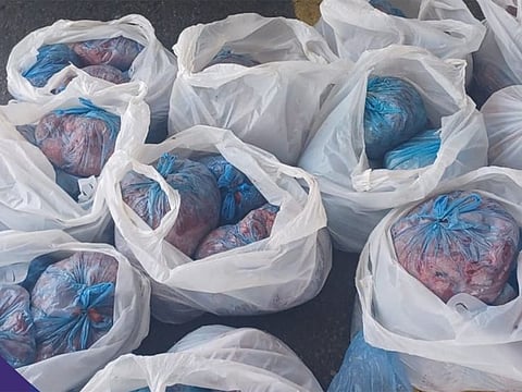 Municipal authorities uncovered the smuggling of rotten meat from 1,243 sacrificial animals at five checkpoints and impounded 109 vehicles involved.
