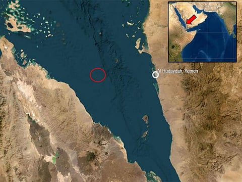 The attack occurred about 65 nautical miles west of the Yemeni port city of Hodeidah.