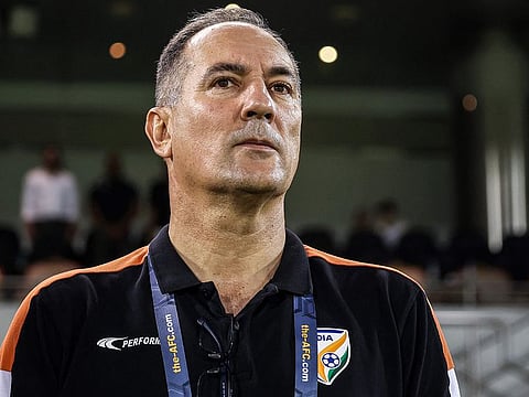 India's Croatian coach Igor Stimac looks on before the 2026 FIFA World Cup AFC qualifiers football match between Qatar and India at the Jassim Bin Hamad Stadium in Doha on June 11, 2024.
