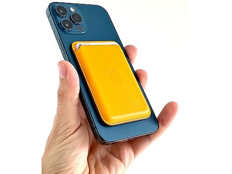 Keep your cards together, safe and secure, with wallets that snap onto your Apple device magnetically.