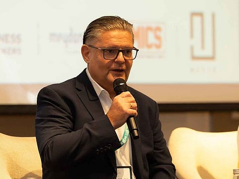 John Cunliffe, Strategic Business Development Director at RAKEZ speaking at Gulf News Invest UAE seminar