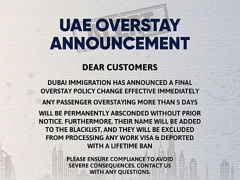 GDRFA has denied the 'UAE overstay announcement' doing the rounds on social media.