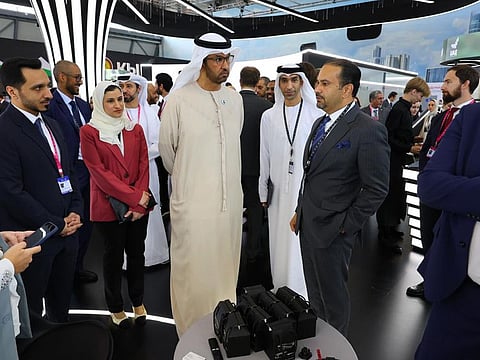 Dr Sultan Al Jaber touring the UAE Pavilion at Innoprom 2024 in Yekaterinburg on Monday