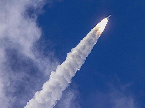 The European Space Agency (ESA) satellite launcher Ariane 6 rocket from its launch pad, at the Guiana Space Centre in Kourou, French Guiana, on July 9, 2024.
