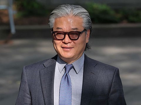 Bill Hwang, founder of Archegos Capital Management, arrives at Manhattan Federal Court on July 10, 2024 in New York City.
