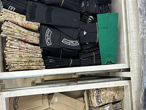 Some of the seized items.