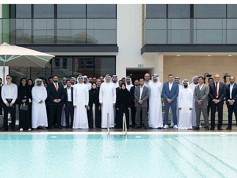 Mohammed Binghatti with other officials at the event in Dubai
