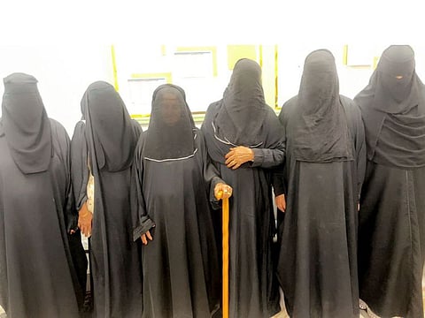 Fatema (3rd left), with her sister, daughters and sister-in-law.