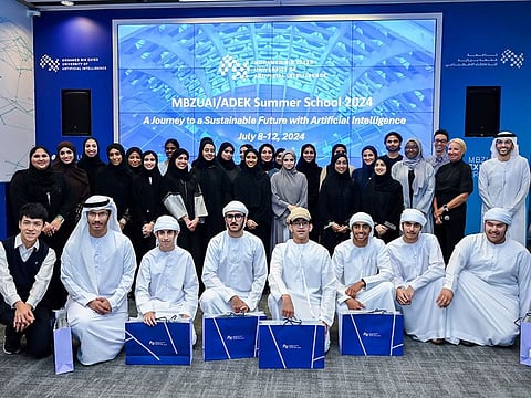 Thirty-eight grade 11 students from across the UAE participated in the summer school held at Mohamed bin Zayed University of Artificial Intelligence (MBZUAI) in Masdar City, Abu Dhabi.