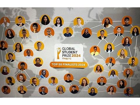 The shortlisted 50 candidates for the Chegg.org Global Student Prize 2024.