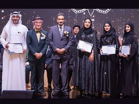 Dr Shum and Sheikh Ali Al Mualla presented certificates of appreciation to participating UAE artists