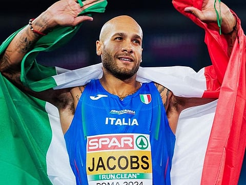 the Texas-born Italian Marcell Jacobs stunned the field to snatch gold in the Covid-delayed Tokyo Games, in a European record of 9.80sec.