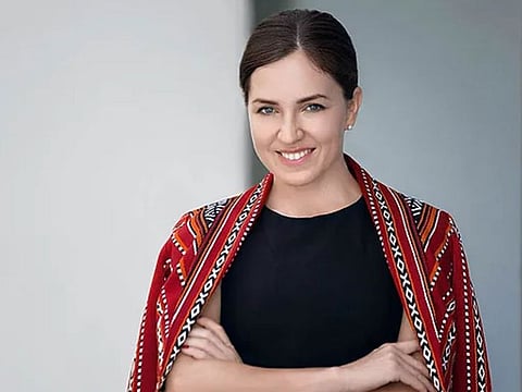 Dubai-based fashion designer Katya Kovtunovich says the appeal of the traditional Sadu fabric goes beyond its rich colours.