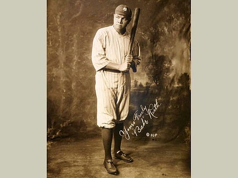 This file photo dated circa 1920 shows legendary New York Yankees slugger Babe Ruth.