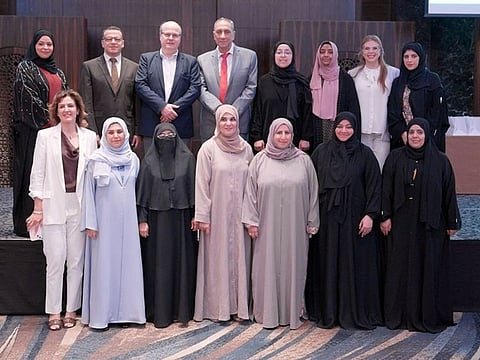Officials from the Ministry of Health and Prevention (MoHAP) and other participants during the launching of the National Newborn Screening Guidelines.