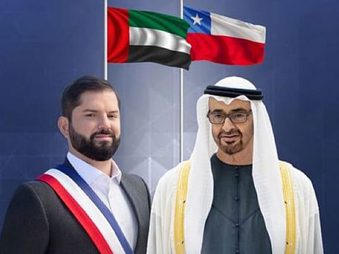 Chile President Gabriel Boric will engage in discussions with President His Highness Sheikh Mohamed bin Zayed Al Nahyan, focusing on various aspects of cooperation, particularly economic, trade and developmental areas.