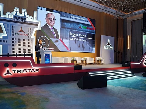 Tristar Group CEO Eugene Mayne opening the 5th Safety at Sea conference in November 2023