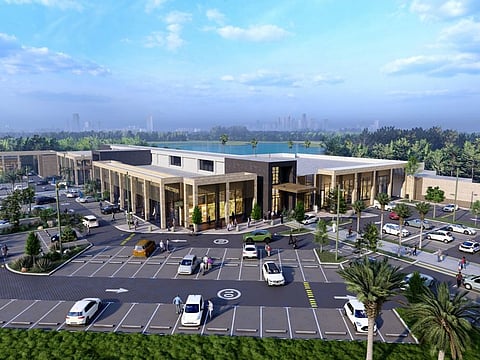 Artistic impression of the eco-friendly under construction endowment mall which will provide financing to support mosques in Dubai