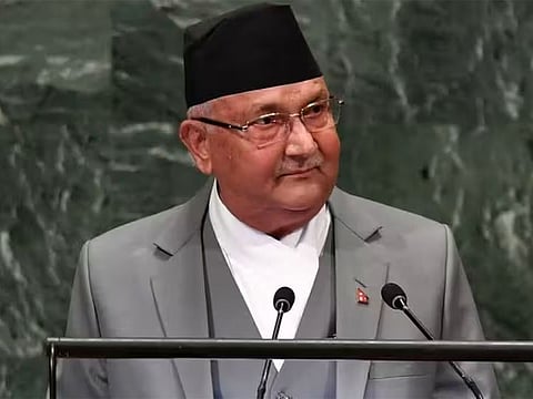 Nepal's Prime Minister Khadga Prasad Sharma Oli